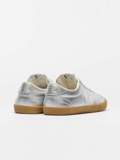 Volley Leather Silver White Natural