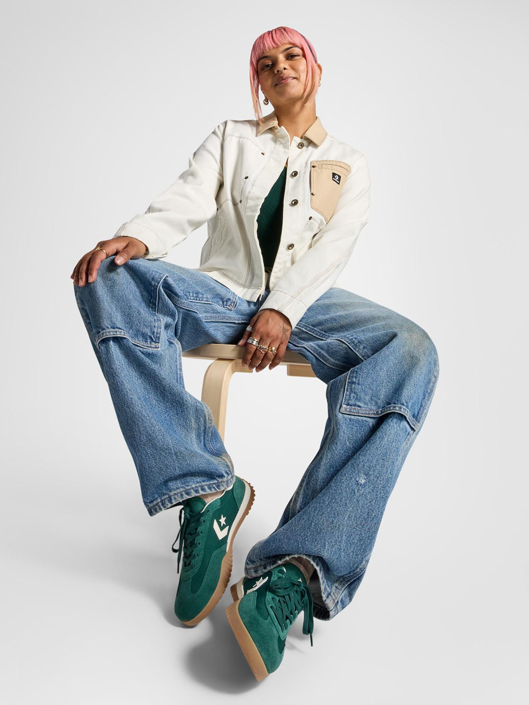 Run Star Trainer Oxford - Green Envy/Egret