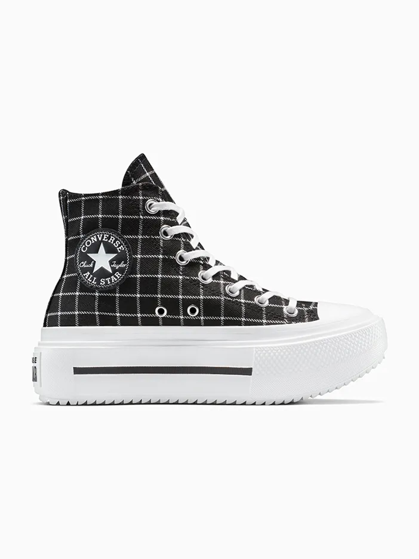 Converse Chuck Taylor AS Lift Double Stack Plaid Sneakers