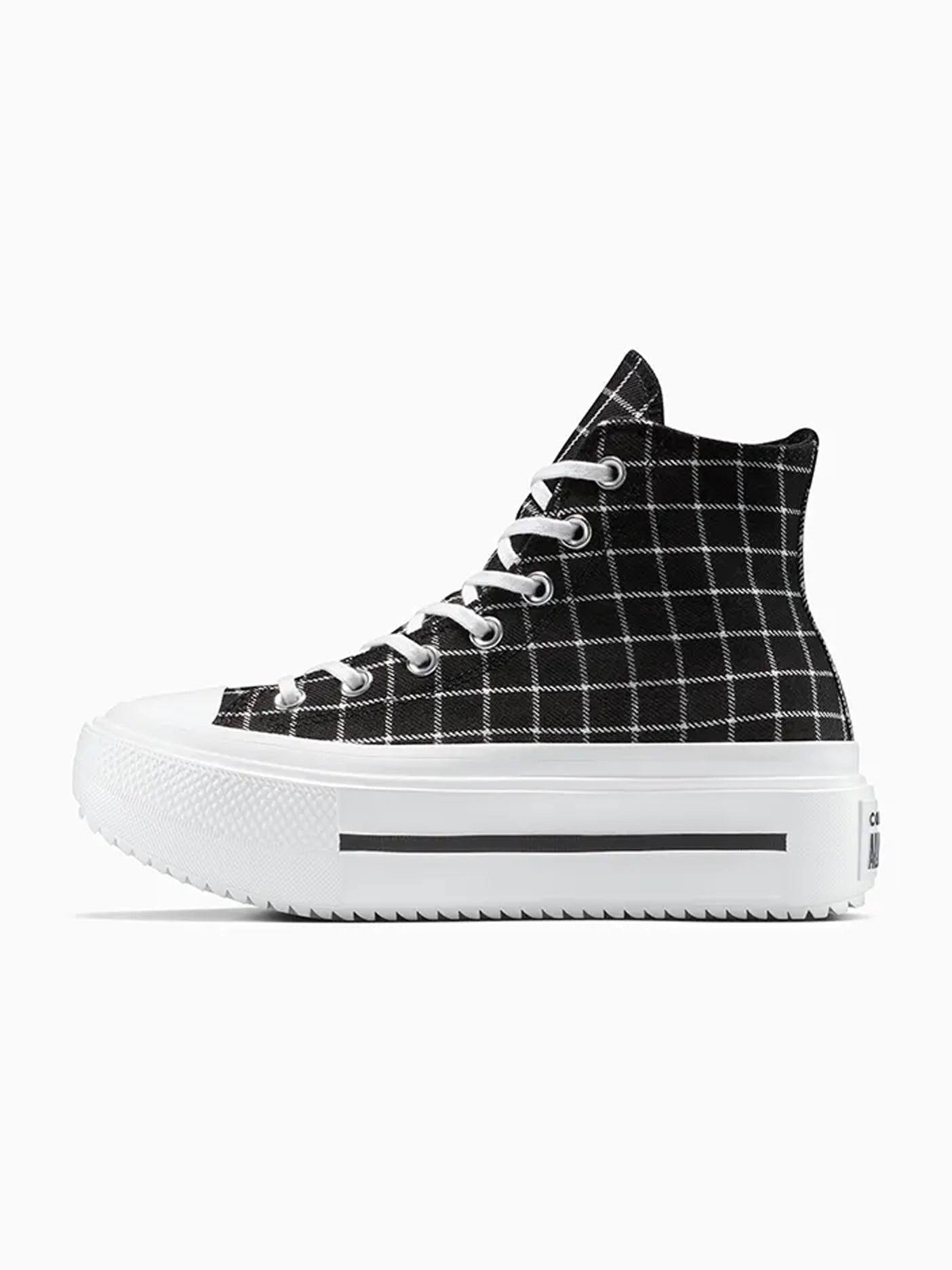 Converse Chuck Taylor AS Lift Double Stack Plaid Sneakers