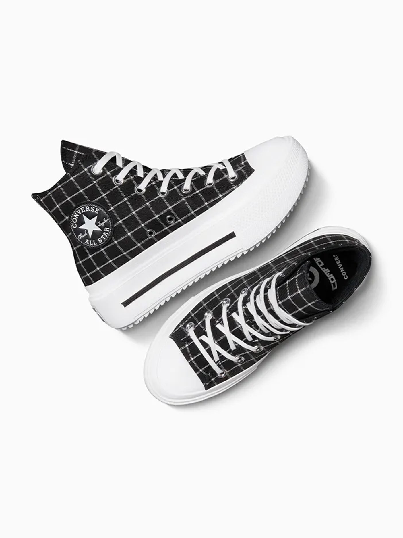 Converse Chuck Taylor AS Lift Double Stack Plaid Sneakers
