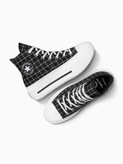 Converse Chuck Taylor AS Lift Double Stack Plaid Sneakers