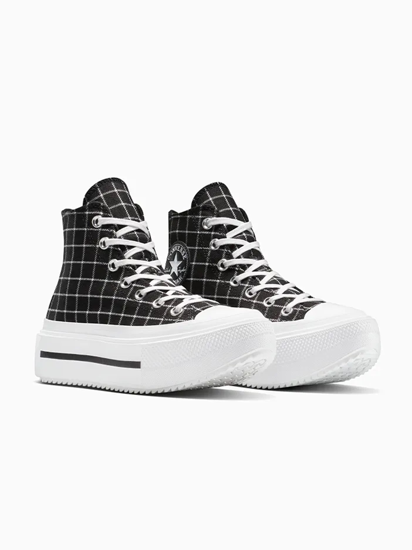 Converse Chuck Taylor AS Lift Double Stack Plaid Sneakers