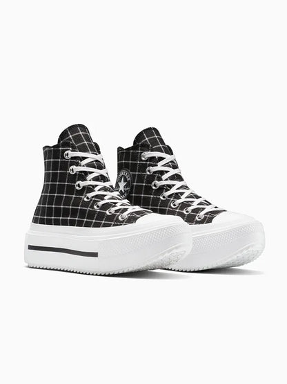 Converse Chuck Taylor AS Lift Double Stack Plaid Sneakers