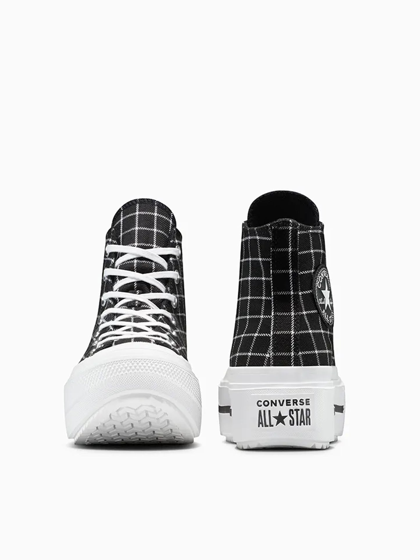 Converse Chuck Taylor AS Lift Double Stack Plaid Sneakers