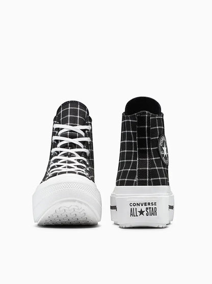 Converse Chuck Taylor AS Lift Double Stack Plaid Sneakers