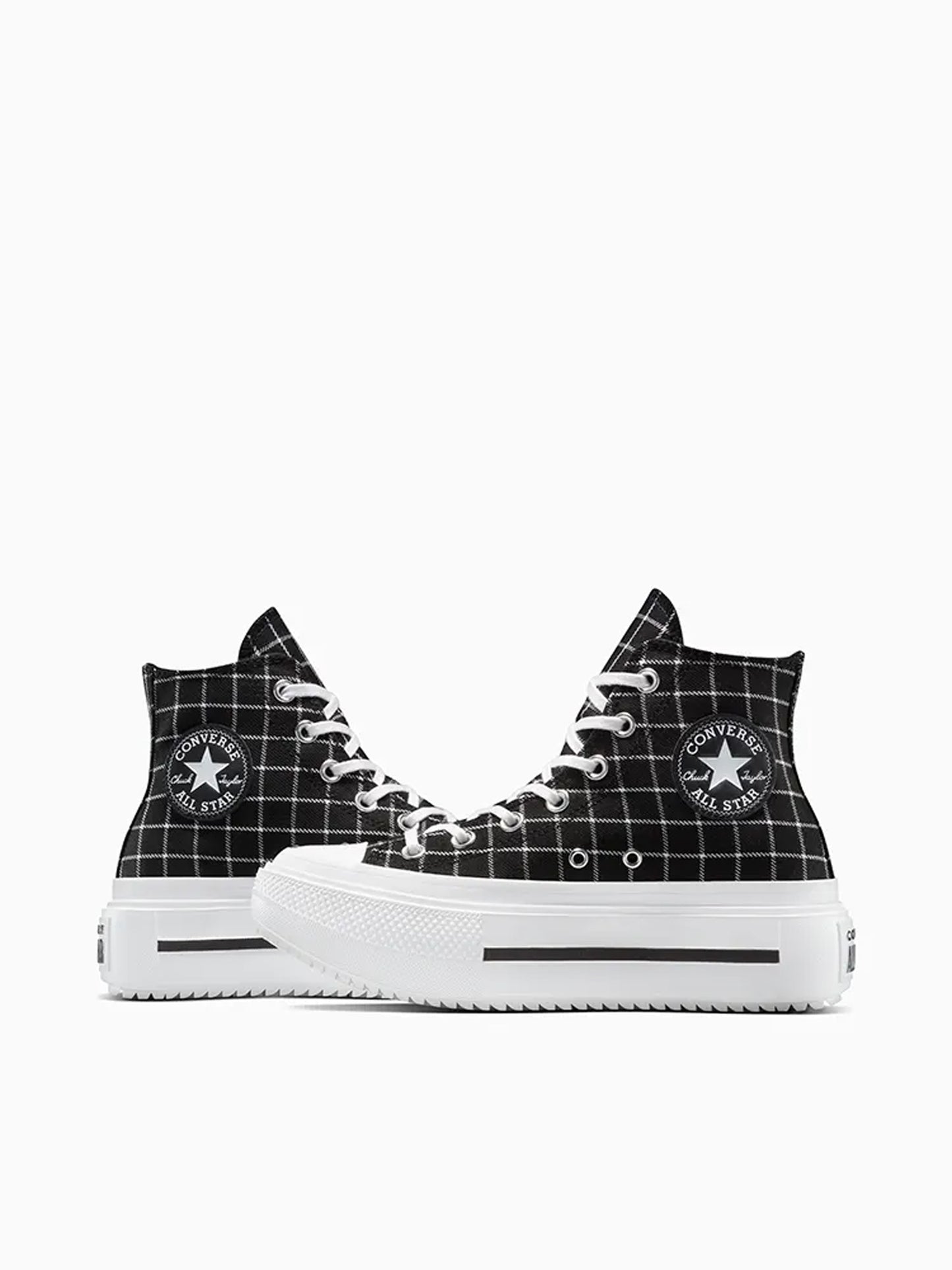 Converse Chuck Taylor AS Lift Double Stack Plaid Sneakers