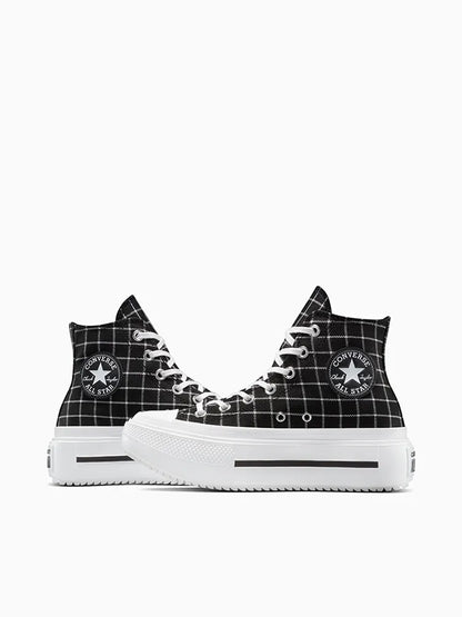 Converse Chuck Taylor AS Lift Double Stack Plaid Sneakers