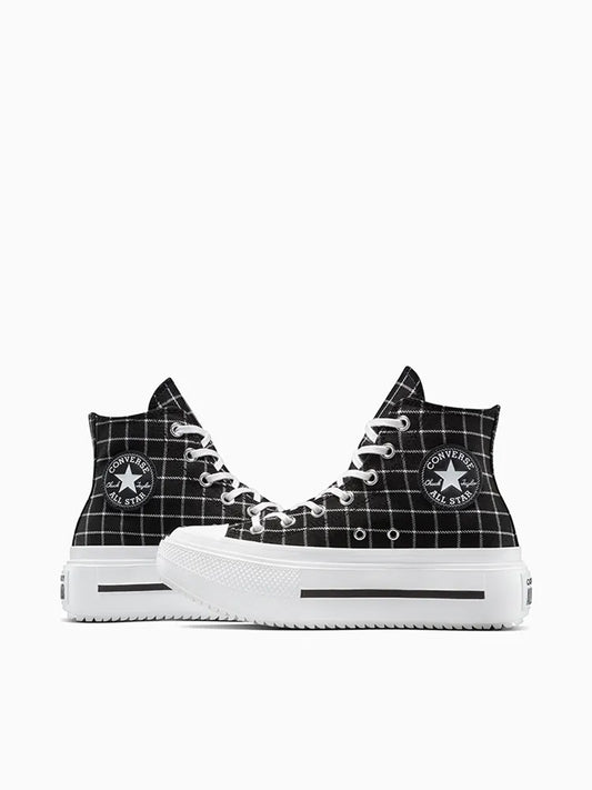 Converse Chuck Taylor AS Lift Double Stack Plaid Sneakers