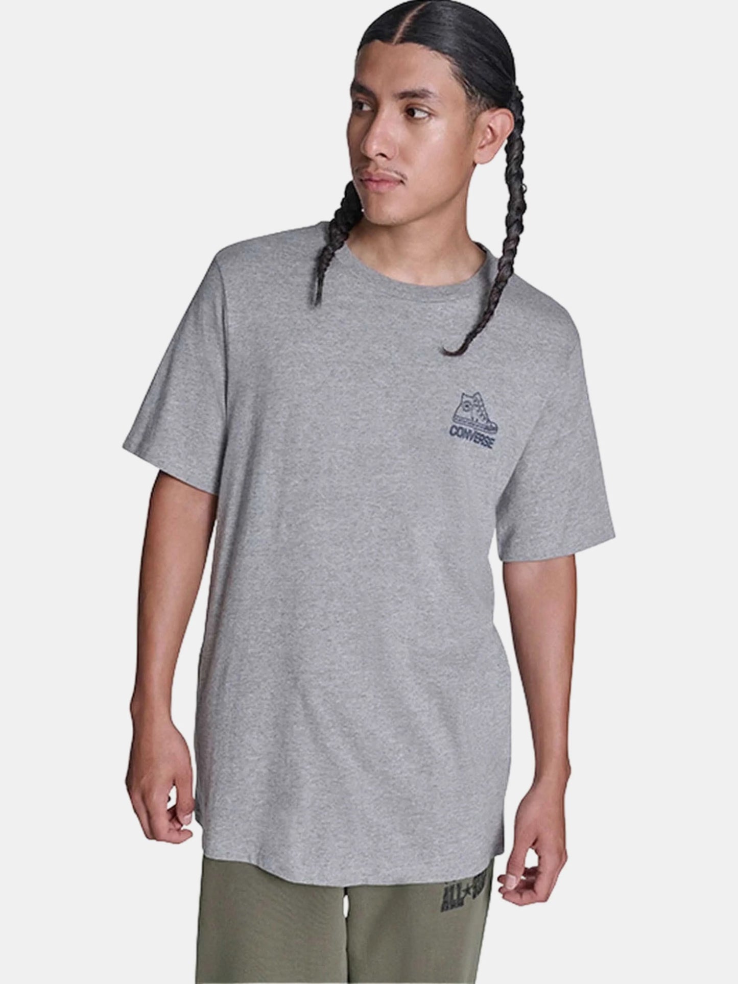 Back Printed Tee - Vintage Grey Heather