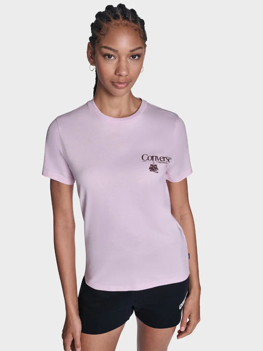 Back Printed Tee - Rose