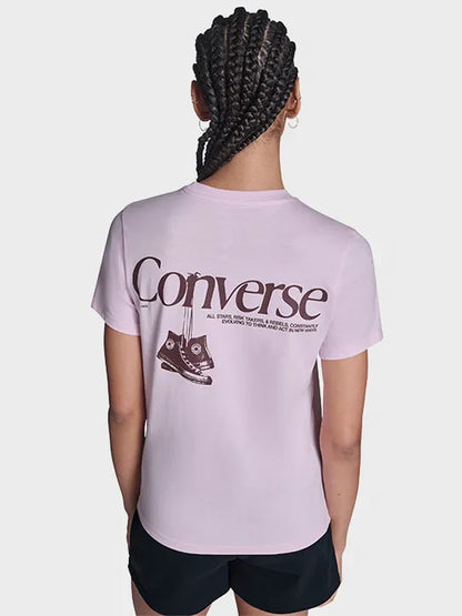 Back Printed Tee - Rose